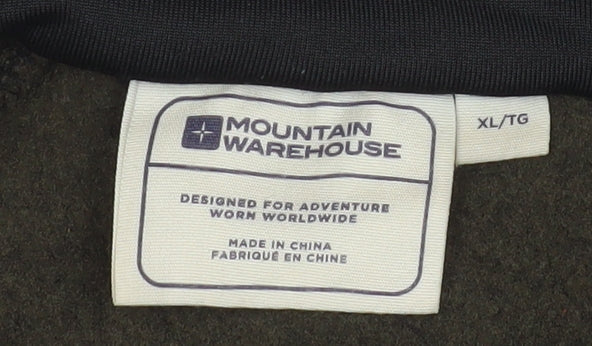 Mountain Warehouse Men's Green XL 1/4 Zip Pullover Fleece Sweatshirt