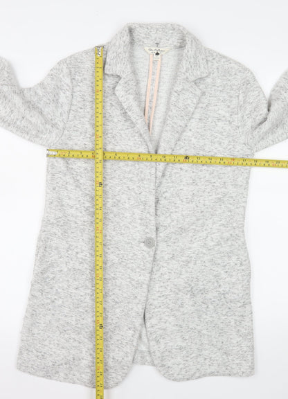 Miss Selfridge Women’s Grey Knit Mid-Length Blazer Jacket Size 6