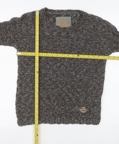 Superdry Womens Grey XS Crew Neck Knit Pullover Jumper