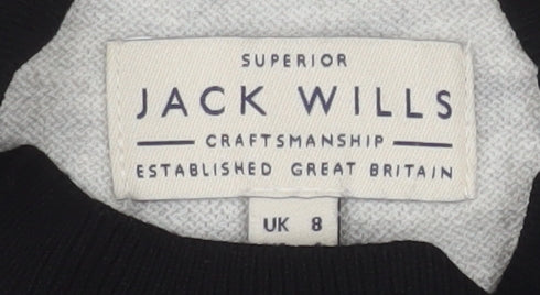 Jack Wills Women's Grey Crew Neck Long Sleeve Pullover Jumper UK 8