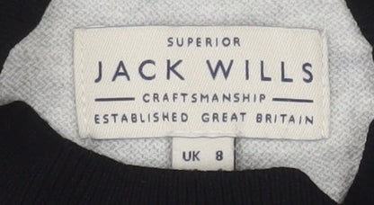 Jack Wills Women's Grey Crew Neck Long Sleeve Pullover Jumper UK 8