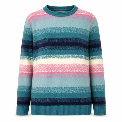 Isle Women’s Multicoloured Striped Knit Jumper Size 14-16 M
