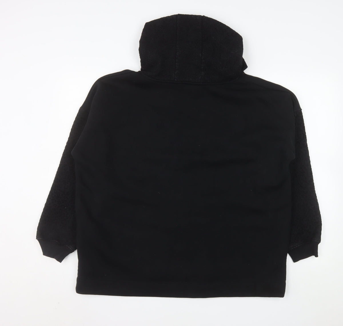 Gallery Women's Black Hoodie Large Cotton Blend Pullover