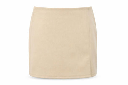 Primark Women Beige Size 8 Suede Mini Skirt High Rise