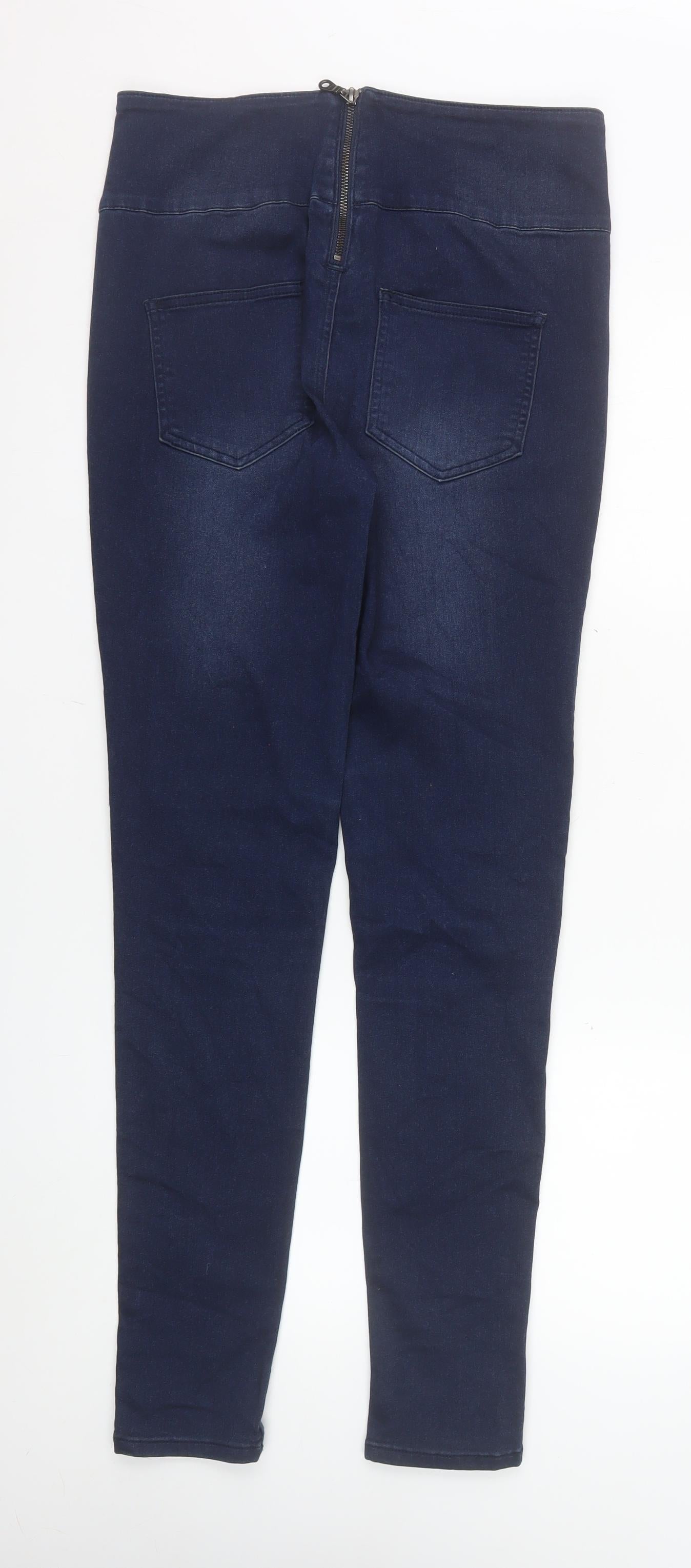 Womens UK Size L Pieces Slim Fit Jegging Blue Jeans