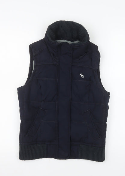 Abercrombie & Fitch Women's Blue Puffer Waistcoat M