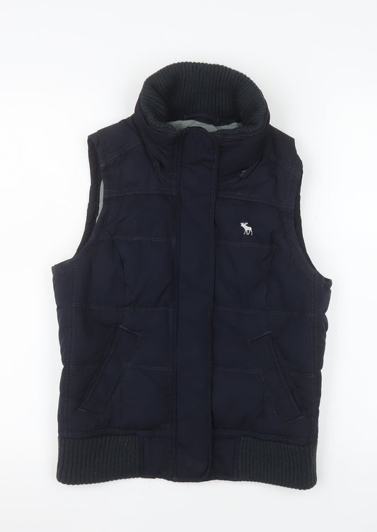 Abercrombie & Fitch Women's Blue Puffer Waistcoat M