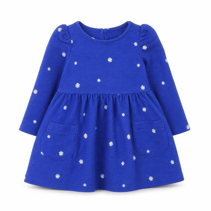 St. Bernard for Dunnes Stores Blue Floral Long Sleeve Baby Dress 6-9 Months