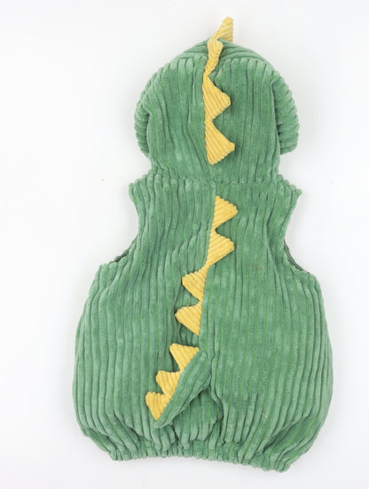 Going Wild Unisex Baby Green Dinosaur Hooded Waistcoat 9-12 Months Polyester Lined