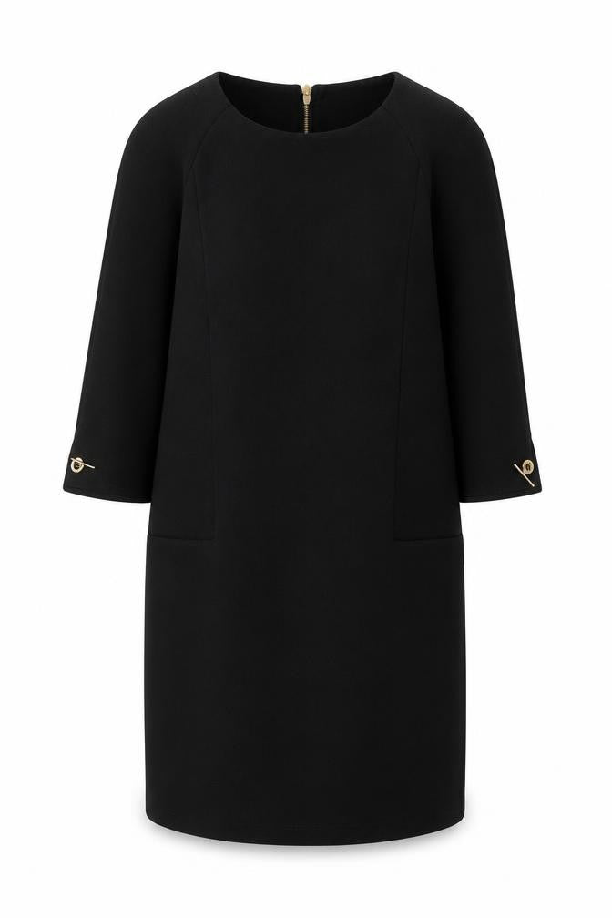 Peruzzi Women's Black Knee Length Sheath Dress Size 10