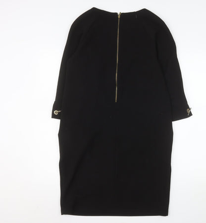 Peruzzi Women's Black Knee Length Sheath Dress Size 10