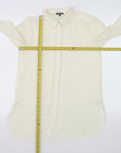 Warehouse Women’s Ivory Long Sleeve Tunic Blouse Size 10