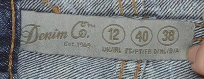Denim Co Women Blue Distressed Denim Shorts Size 12
