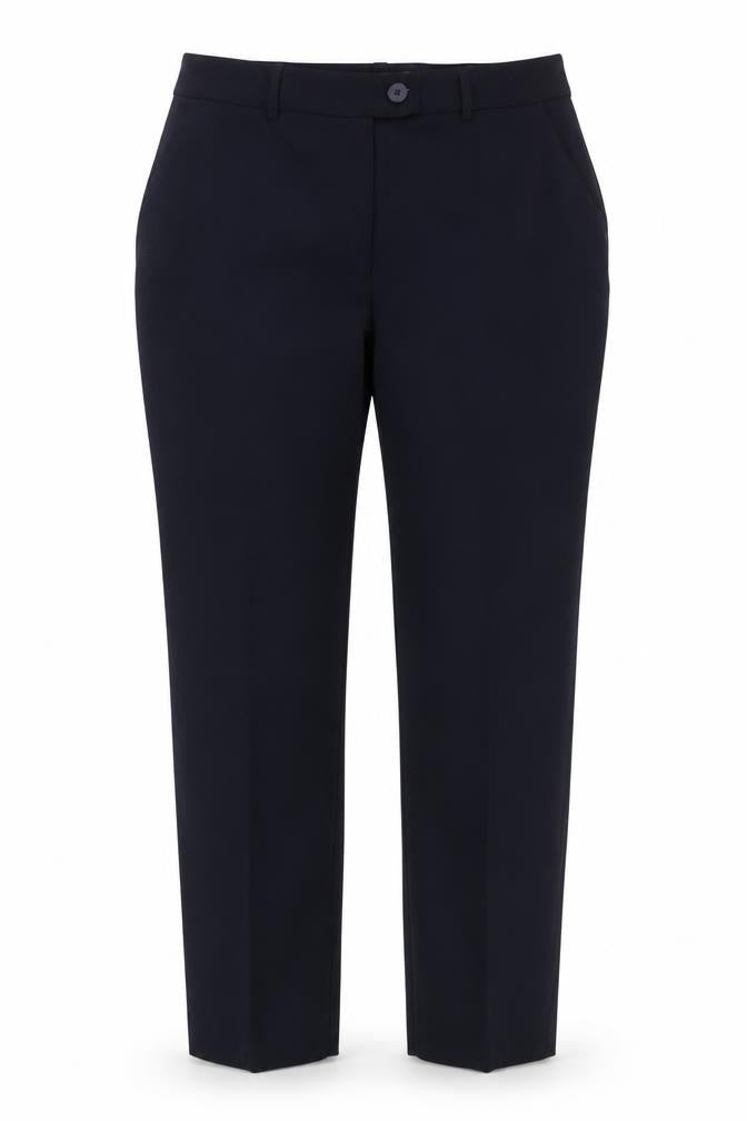 Front view of St. Bernard Women’s Black Dress Pants, size UK 12, Straight Leg Trousers