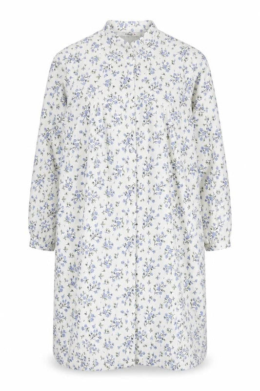 Marlon Womens White Blue Floral Quilted Coatigan Size 12