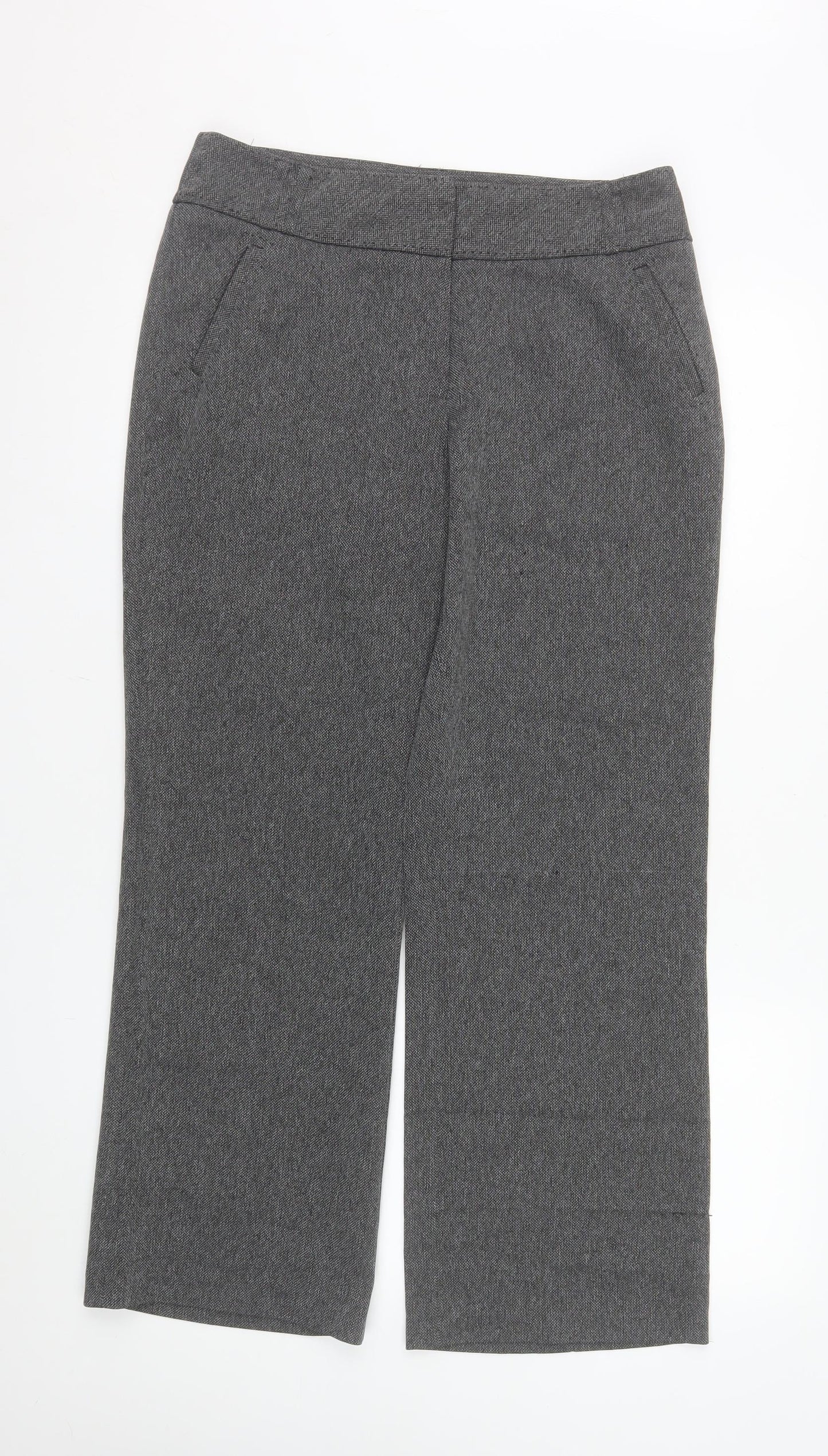 Womens UK Size 12 Dunnes Regular Fit Dress Pants Grey Trousers