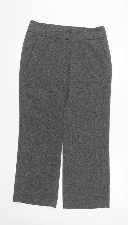 Womens UK Size 12 Dunnes Regular Fit Dress Pants Grey Trousers