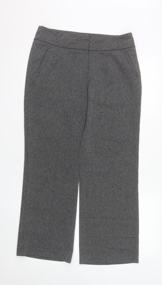 Womens UK Size 12 Dunnes Regular Fit Dress Pants Grey Trousers