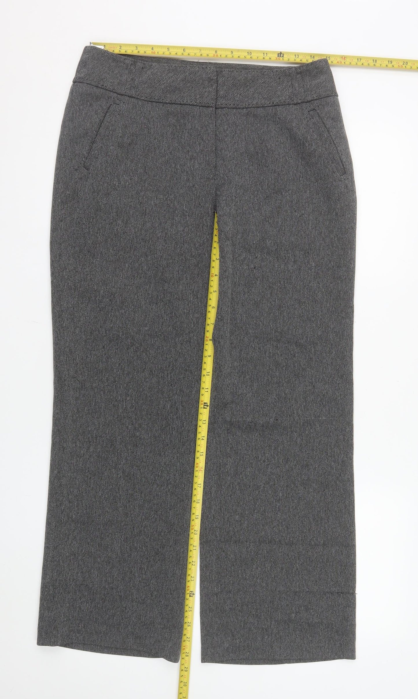 Womens UK Size 12 Dunnes Regular Fit Dress Pants Grey Trousers