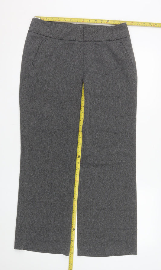 Womens UK Size 12 Dunnes Regular Fit Dress Pants Grey Trousers