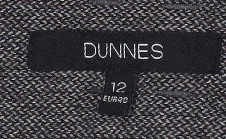 Womens UK Size 12 Dunnes Regular Fit Dress Pants Grey Trousers
