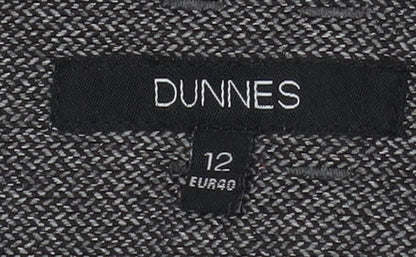 Womens UK Size 12 Dunnes Regular Fit Dress Pants Grey Trousers