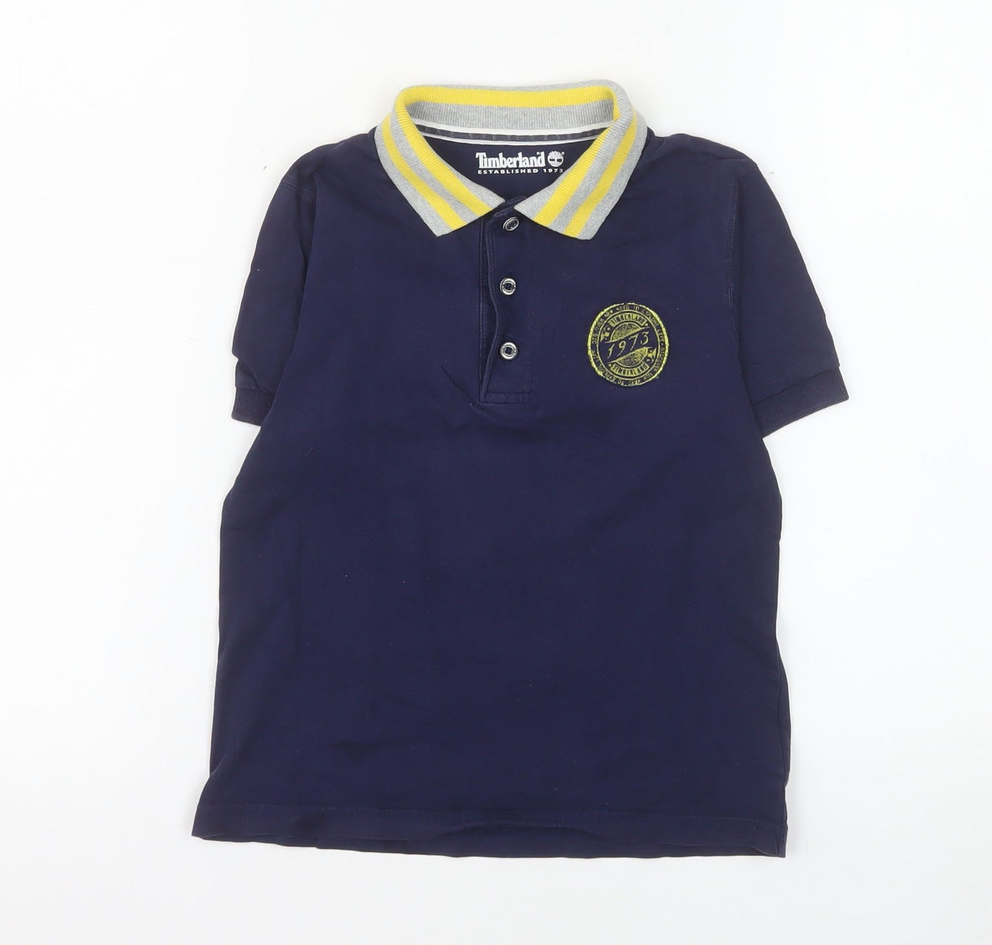 Timberland Boys Navy Polo Shirt 8 Years Cotton Short Sleeve Classic