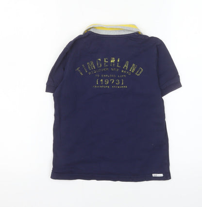 Timberland Boys Navy Polo Shirt 8 Years Cotton Short Sleeve Classic