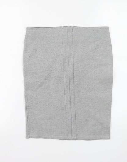 Stradivarius Women’s Grey Pencil Skirt Size M Jersey Stretch Workwear