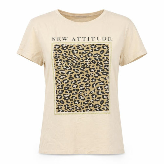 Stradivarius Women's Beige Leopard Print T-Shirt Size S