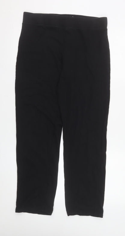 Dunnes Stores Women's Black Cotton Stretch Ankle Leggings Size 12