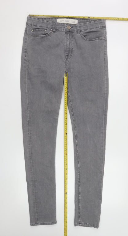 New Look Men Grey Super Skinny Denim Jeans Size 34 Regular