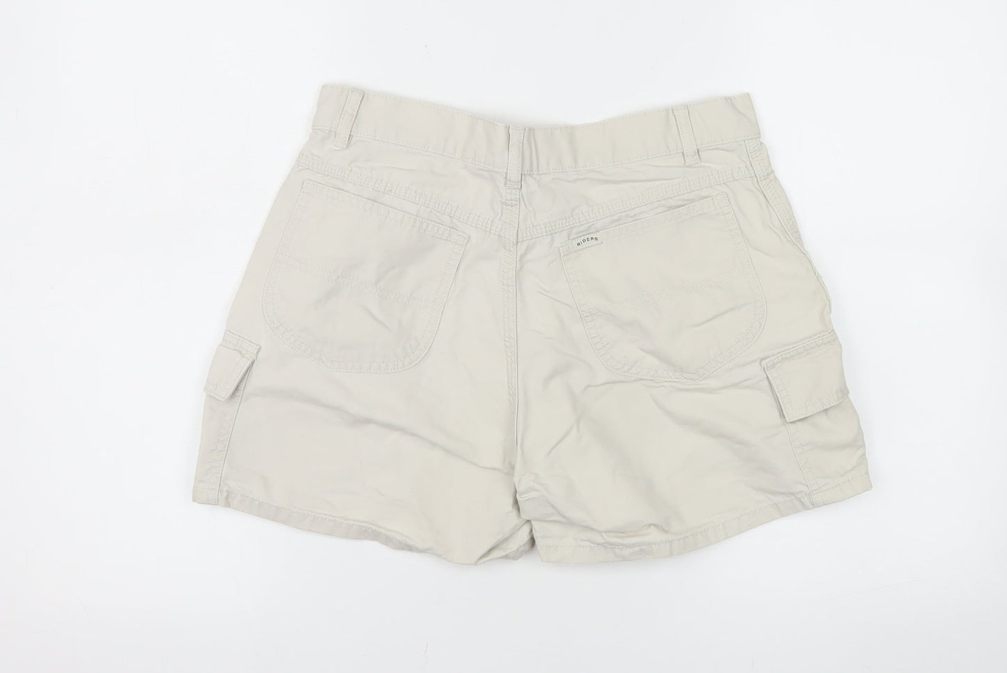 Riders Womens Beige Cargo Shorts Size 8 Cotton Casual Summer