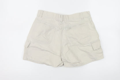 Riders Womens Beige Cargo Shorts Size 8 Cotton Casual Summer