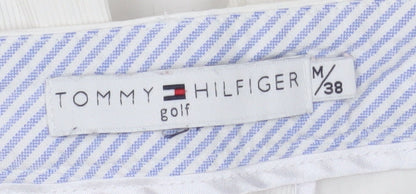 Tommy Hilfiger Women’s White Cropped Trousers M Cotton Blend