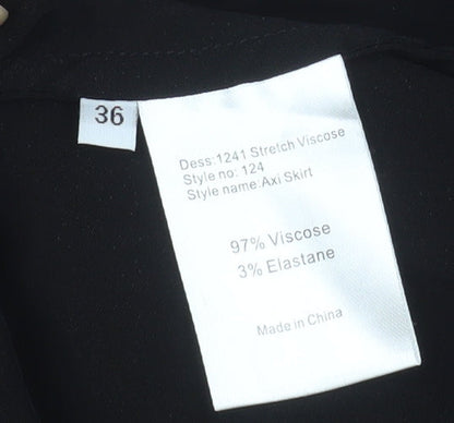 Lovechild 1979 Women's Black Midi Pencil Skirt Size 8 Stretch Viscose