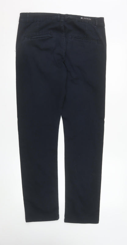 Enzo Jeans Men's Blue Slim Chino Trousers 34R Cotton Blend