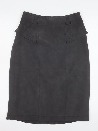 Gerry Weber Women’s Black Leather Pencil Skirt Size 10