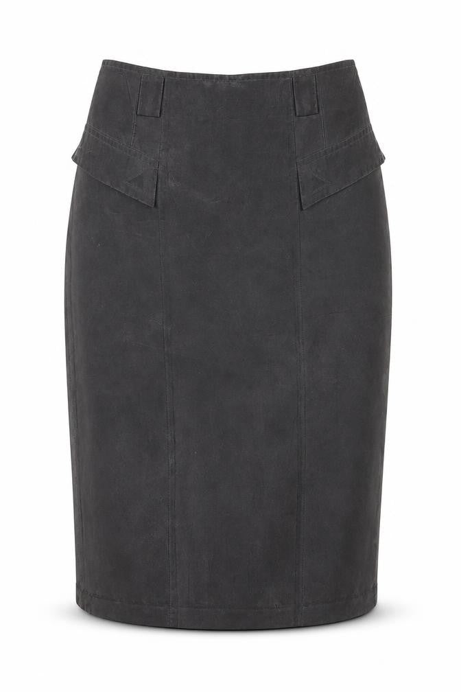 Gerry Weber Women’s Black Leather Pencil Skirt Size 10