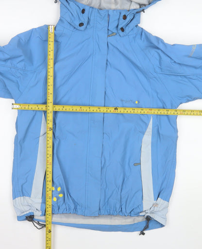 Regatta Women Blue Waterproof Hooded Rain Jacket Size 12