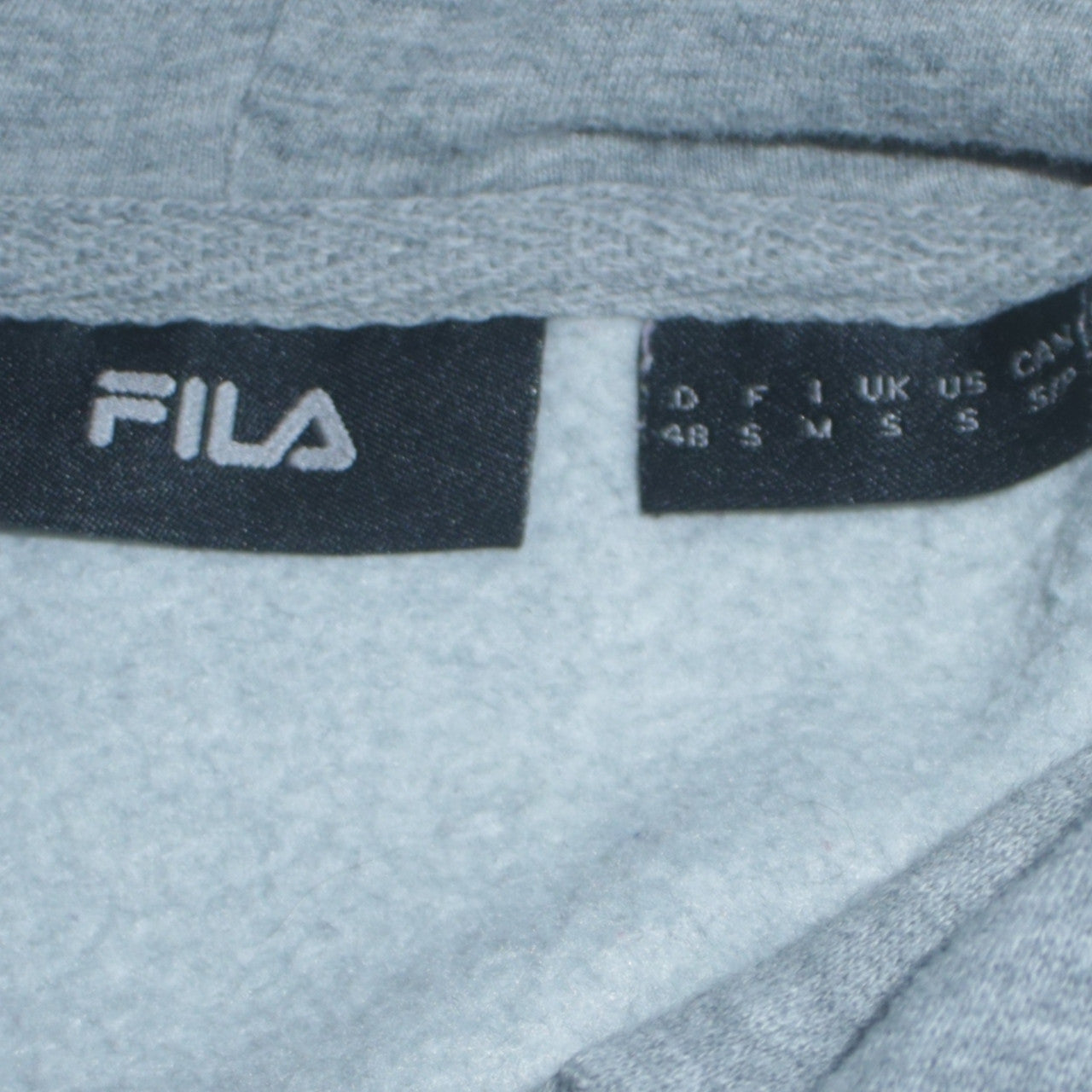 Mens UK Size S FILA Grey Pullover Hoodie