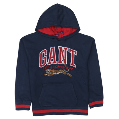 GANT Boys Navy Blue Hooded Pullover Sweatshirt 13-14 Years Cotton Blend