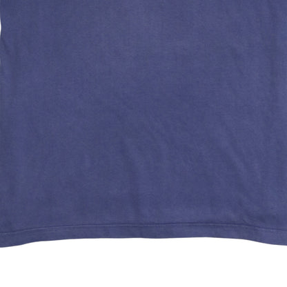 Adidas Men Blue Crew Neck Short Sleeve Cotton T-Shirt Size L