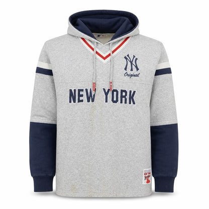 Sportax Men’s Grey Pullover Hoodie M NY Graphic Fleece Vintage Sportswear