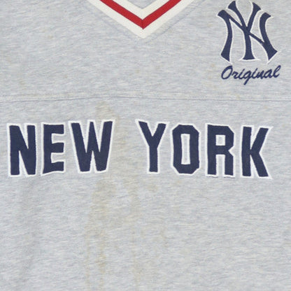 Sportax Men’s Grey Pullover Hoodie M NY Graphic Fleece Vintage Sportswear
