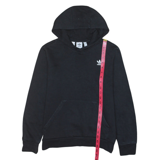 Adidas Boys Black Pullover Hoodie 13-14 Years Fleece Logo Sweatshirt
