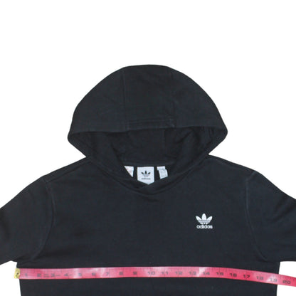 Adidas Boys Black Pullover Hoodie 13-14 Years Fleece Logo Sweatshirt