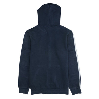 Adidas Women's Navy Full Zip Hoodie Size M - Classic 3 Stripe Design