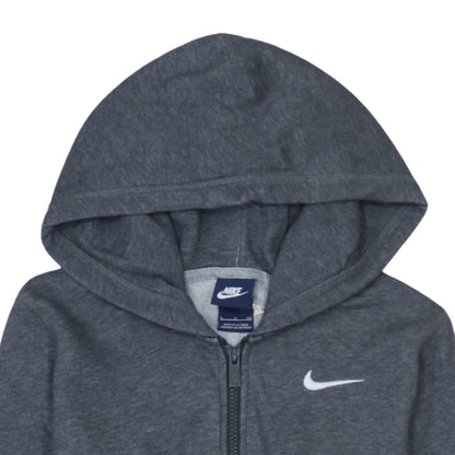 Nike Men's Grey Full Zip Hoodie Small Cotton Blend Fleece