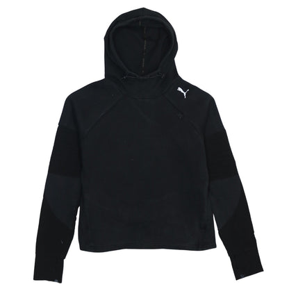 Puma Women's Black Hoodie Size 8 Pullover Raglan Sleeve Sportswear